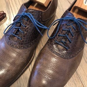 Cole Haan Men’s Brown Leather Dress Shoes Oxfords
